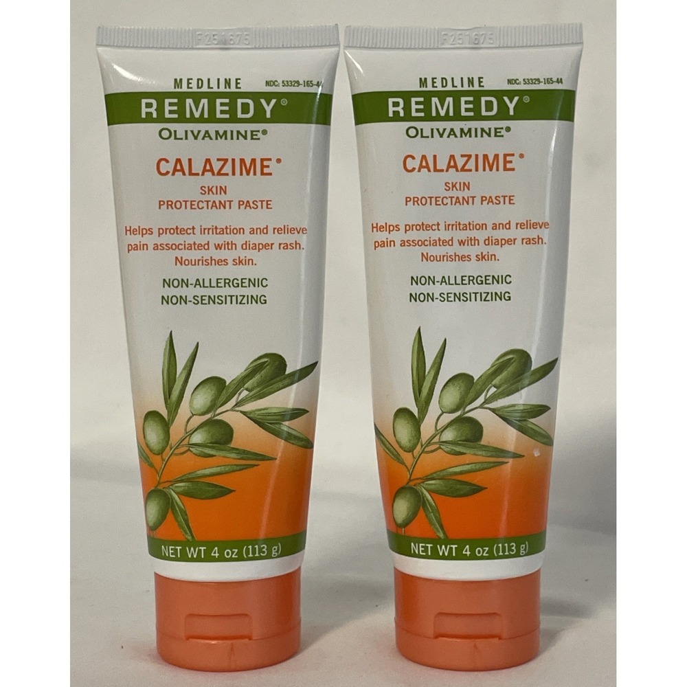 Medline Remedy Olivamine Calazime Skin Protectant Paste Cream Nourshes Skin TWO